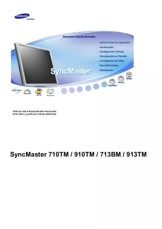 Mode d'emploi SAMSUNG SYNCMASTER 713BM