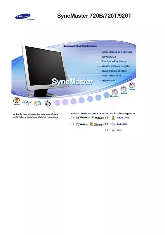 Mode d'emploi SAMSUNG SYNCMASTER 720B