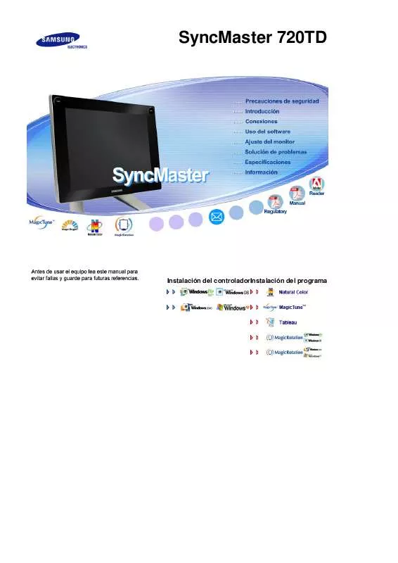 Mode d'emploi SAMSUNG SYNCMASTER 720TD