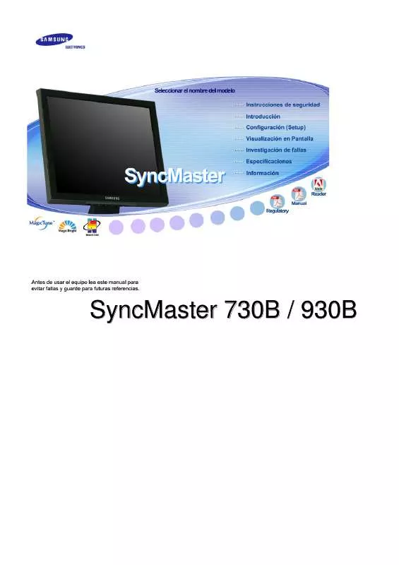 Mode d'emploi SAMSUNG SYNCMASTER 730B