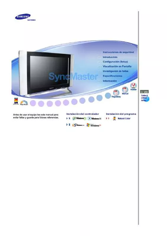 Mode d'emploi SAMSUNG SYNCMASTER 730MW