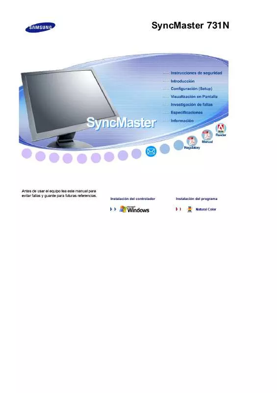 Mode d'emploi SAMSUNG SYNCMASTER 731N