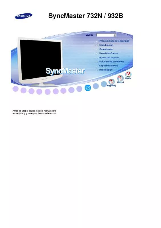 Mode d'emploi SAMSUNG SYNCMASTER 732N