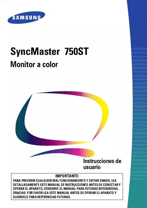 Mode d'emploi SAMSUNG SYNCMASTER 750ST