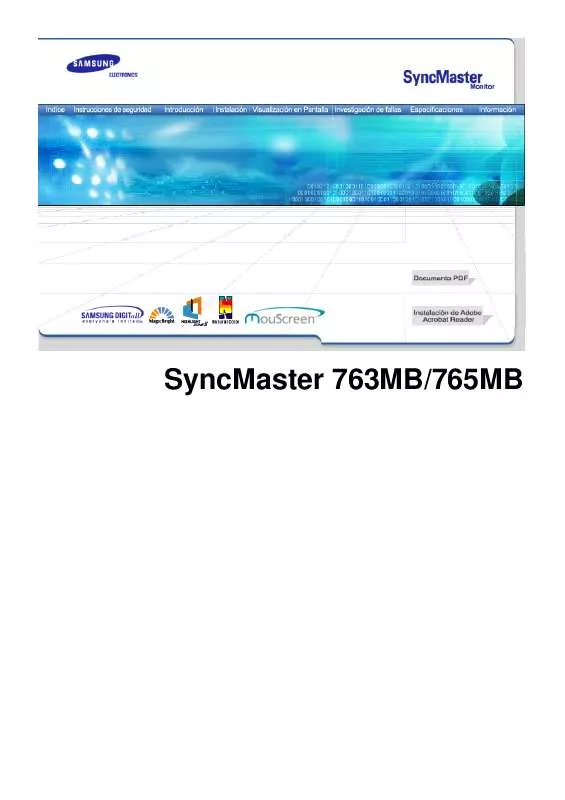 Mode d'emploi SAMSUNG SYNCMASTER 765MB