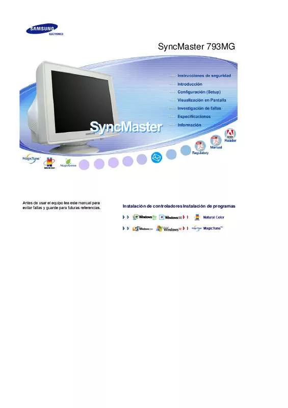 Mode d'emploi SAMSUNG SYNCMASTER 793MG