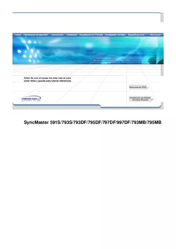 Mode d'emploi SAMSUNG SYNCMASTER 795DF