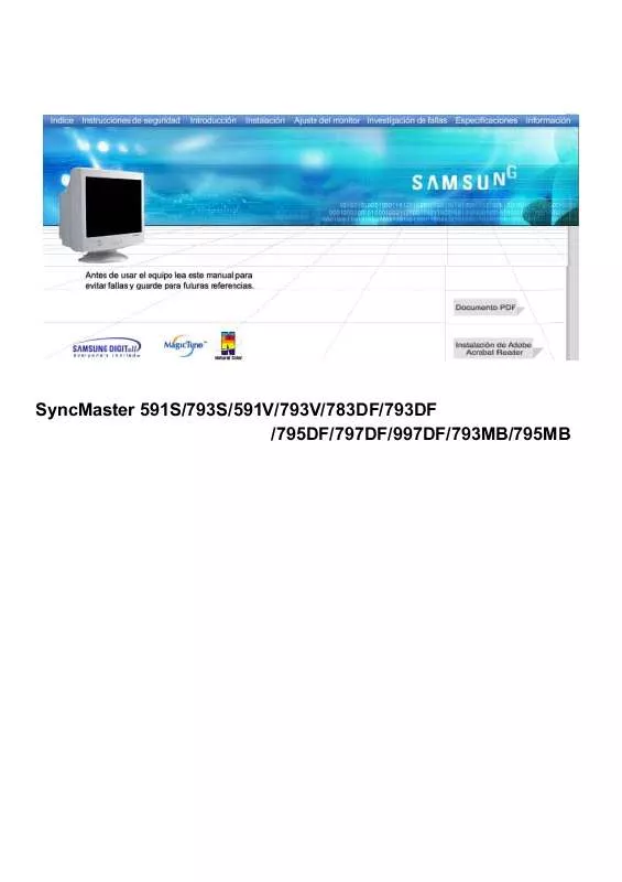 Mode d'emploi SAMSUNG SYNCMASTER 795MB