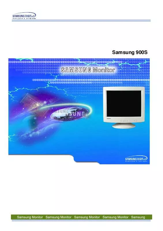 Mode d'emploi SAMSUNG SYNCMASTER 900S