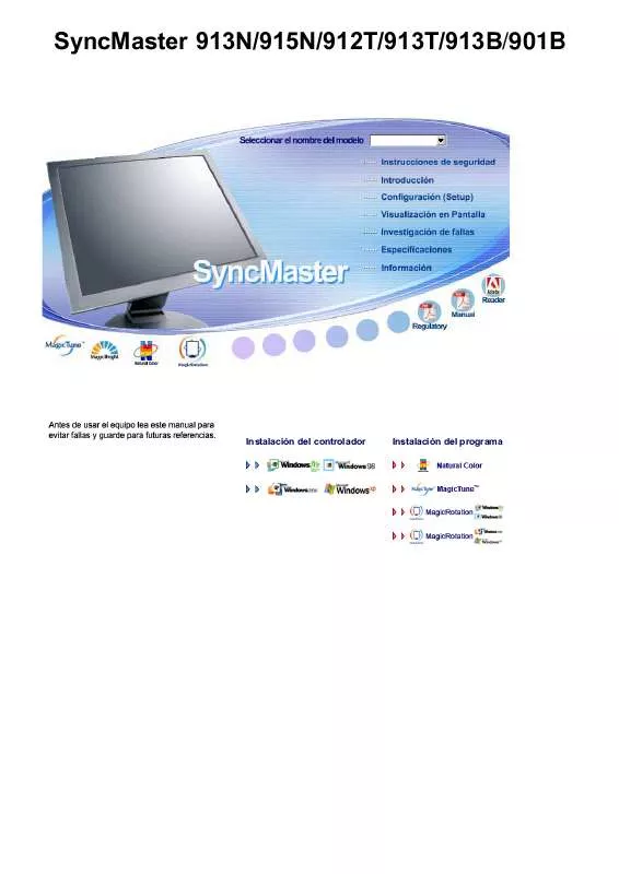 Mode d'emploi SAMSUNG SYNCMASTER 901B