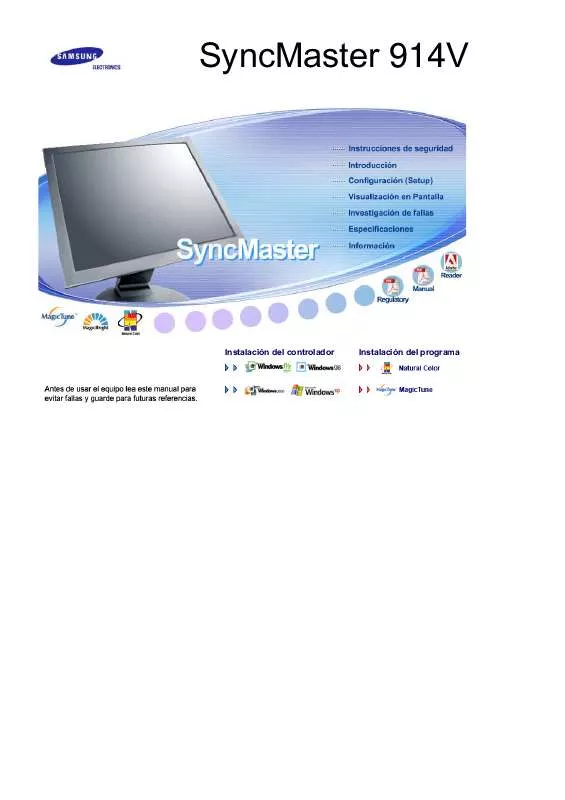 Mode d'emploi SAMSUNG SYNCMASTER 914V