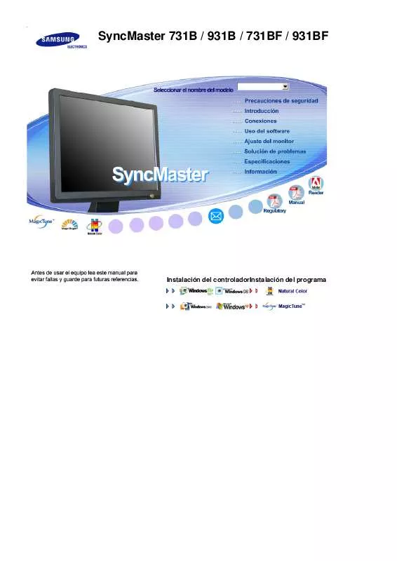 Mode d'emploi SAMSUNG SYNCMASTER 931B