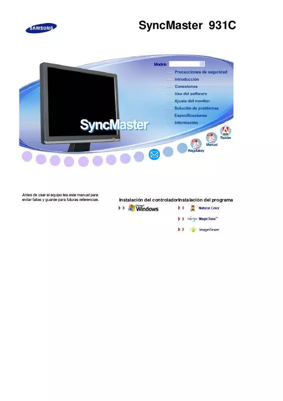 Mode d'emploi SAMSUNG SYNCMASTER 931C