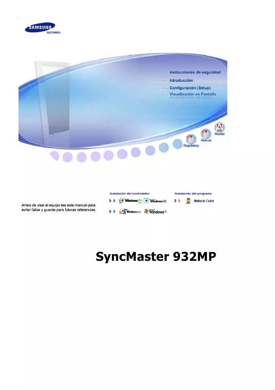 Mode d'emploi SAMSUNG SYNCMASTER 932MP