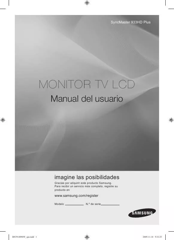 Mode d'emploi SAMSUNG SYNCMASTER 933HDPLUS-1