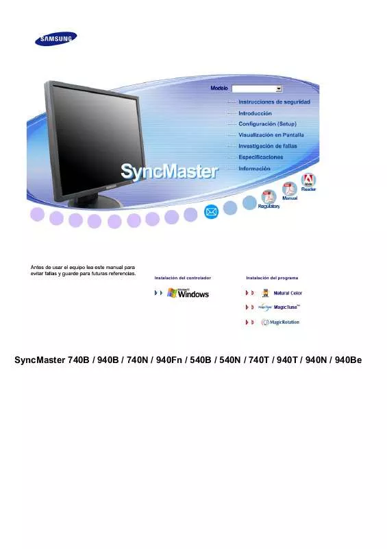 Mode d'emploi SAMSUNG SYNCMASTER 940T