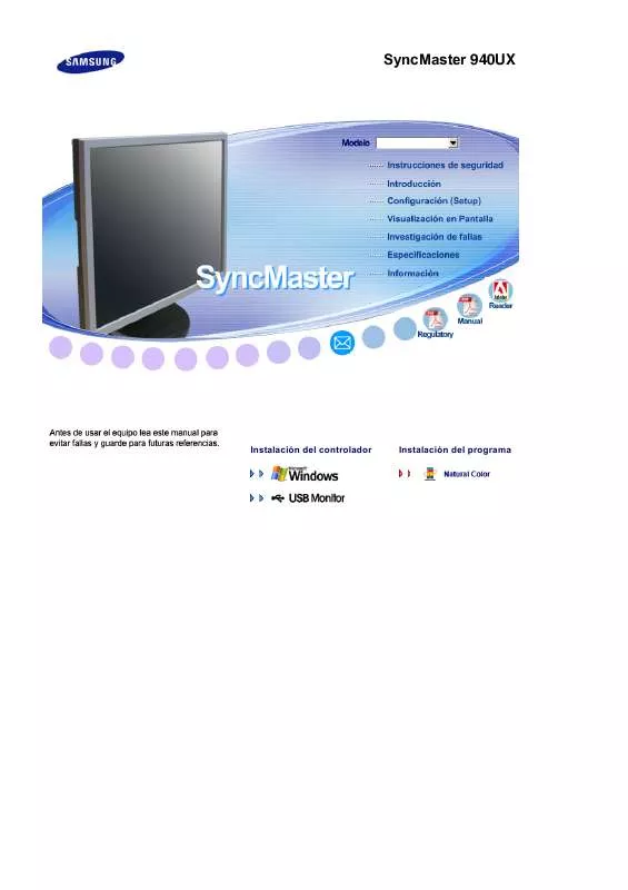 Mode d'emploi SAMSUNG SYNCMASTER 940UX