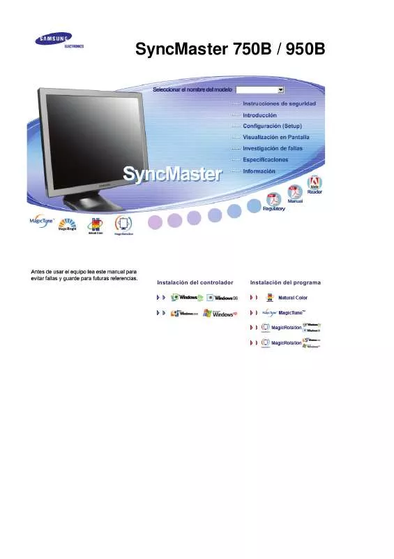 Mode d'emploi SAMSUNG SYNCMASTER 950B