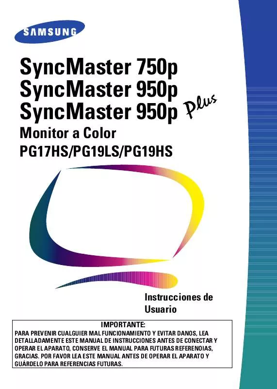 Mode d'emploi SAMSUNG SYNCMASTER 950P PLUS