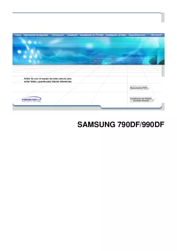 Mode d'emploi SAMSUNG SYNCMASTER 990DF