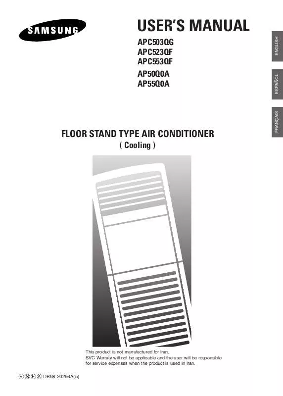 Mode d'emploi SAMSUNG APC503QG