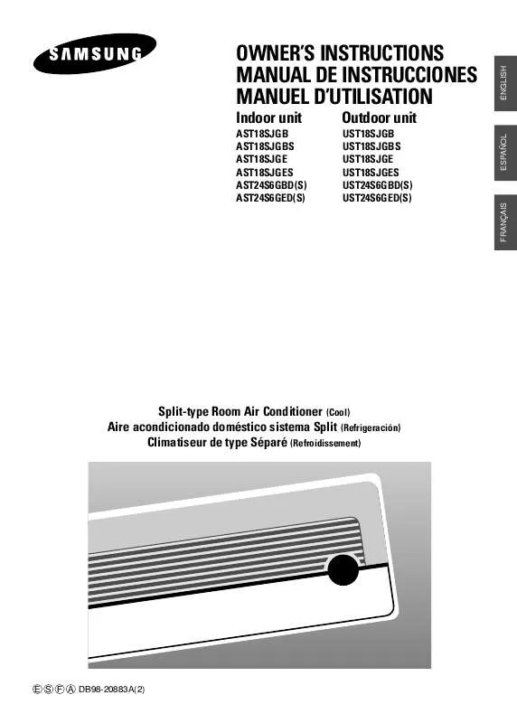 Mode d'emploi SAMSUNG AST18SJGE/XBG