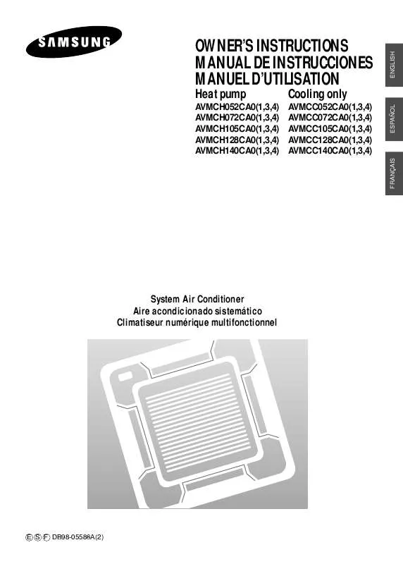 Mode d'emploi SAMSUNG AV-MCH052CA0