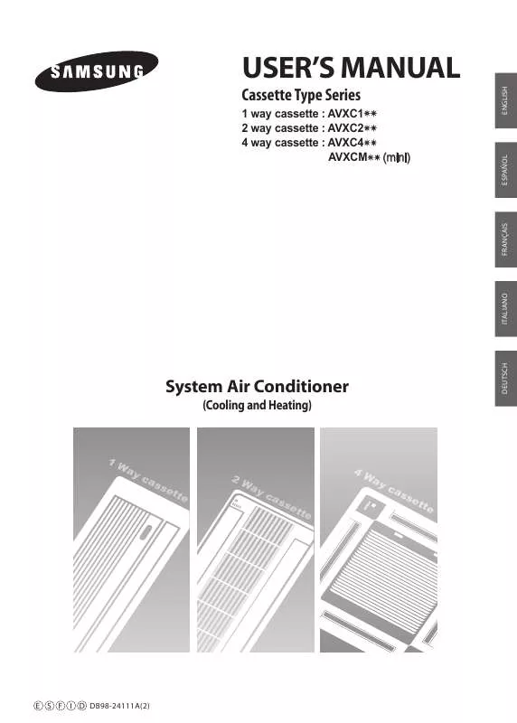 Mode d'emploi SAMSUNG AV-XC2H056EA