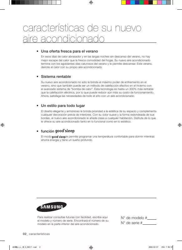 Mode d'emploi SAMSUNG AV-XWNH036EE