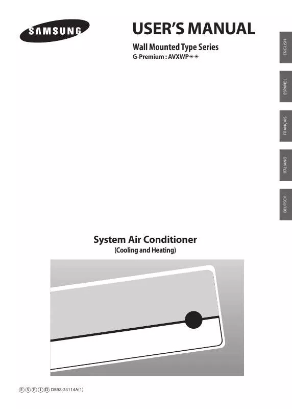 Mode d'emploi SAMSUNG AV-XWPH056EA