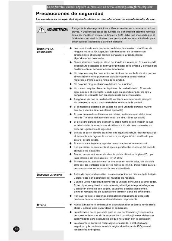 Mode d'emploi SAMSUNG AW09P1HAA-XAP