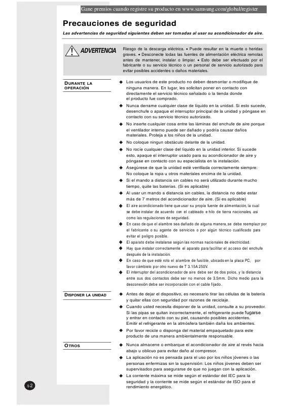 Mode d'emploi SAMSUNG AW12PHHBA