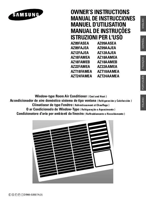 Mode d'emploi SAMSUNG AZ18FAMEA