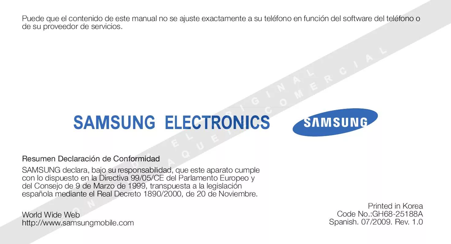 Mode d'emploi SAMSUNG B3310 NOX