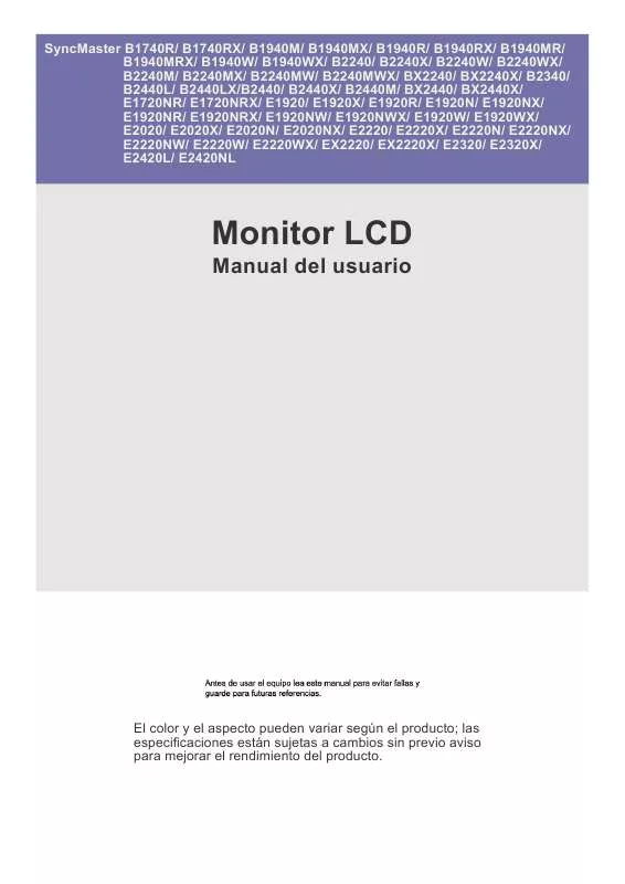 Mode d'emploi SAMSUNG BX2440