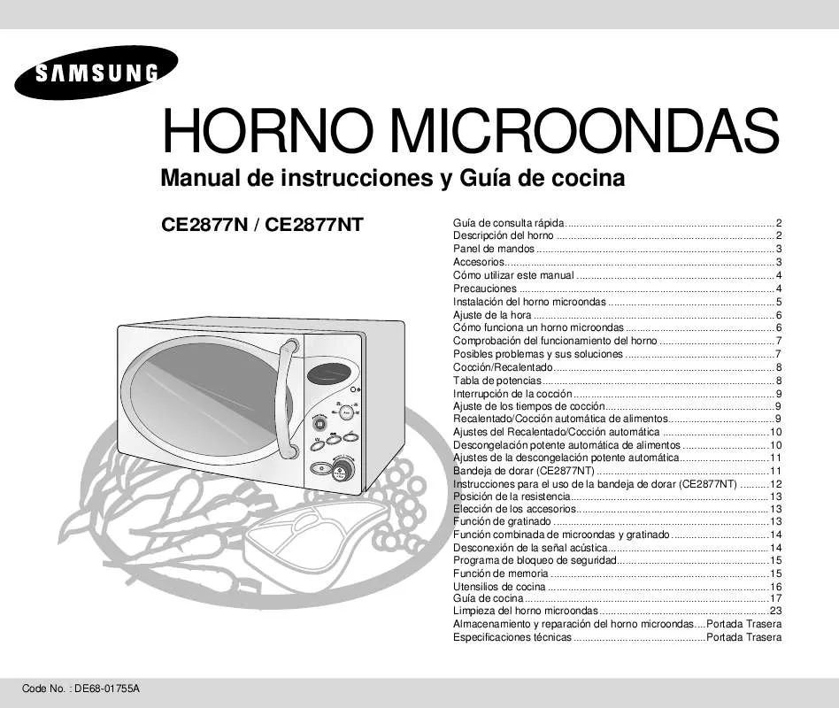 Mode d'emploi SAMSUNG CE2877N-S