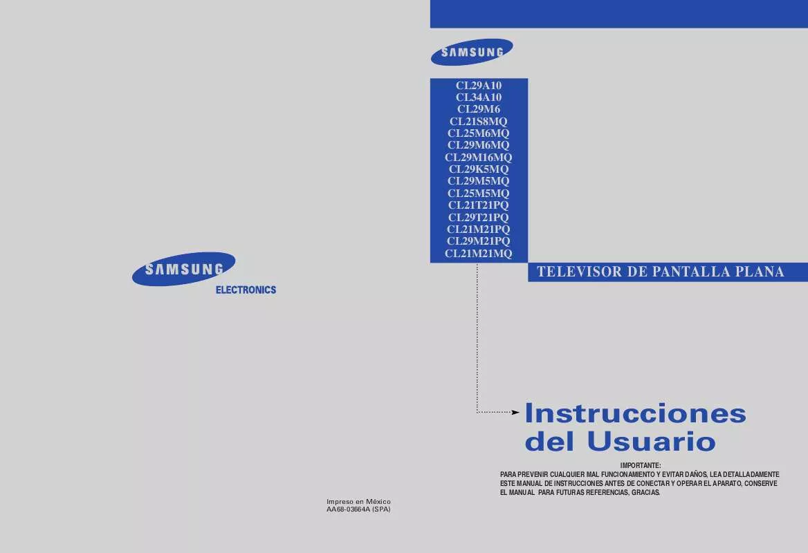 Mode d'emploi SAMSUNG CL-21T21PQ