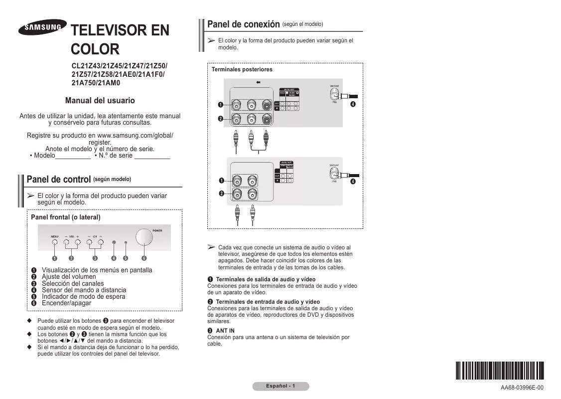 Mode d'emploi SAMSUNG CL-21Z43ML