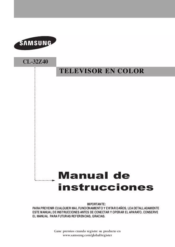 Mode d'emploi SAMSUNG CL-32Z40HM