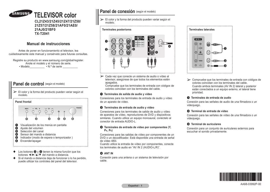 Mode d'emploi SAMSUNG CL-21A551