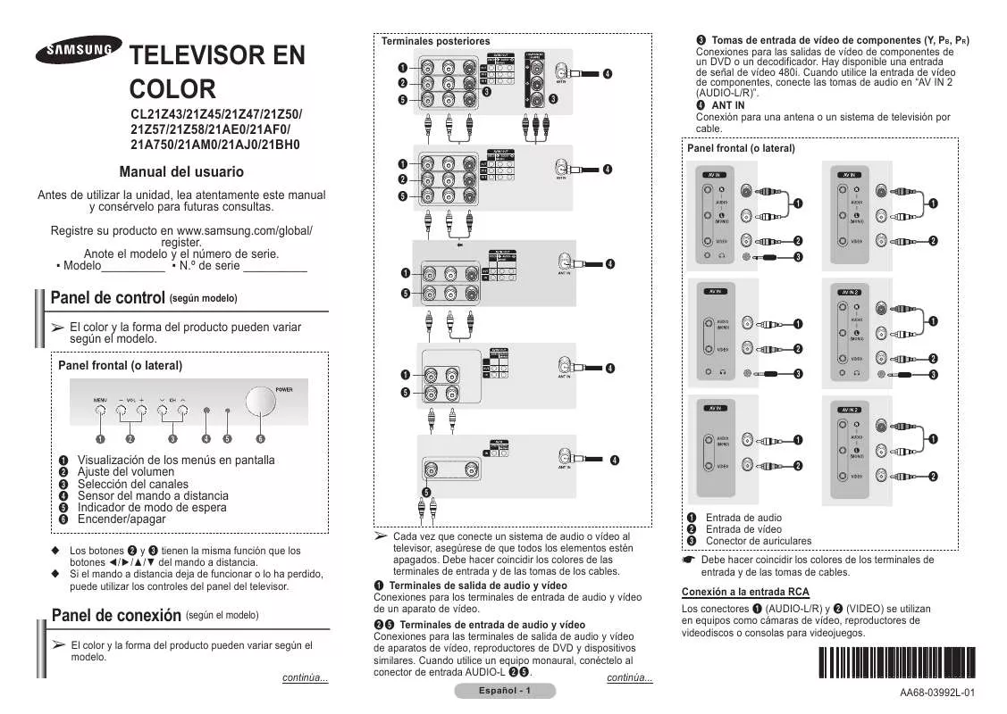 Mode d'emploi SAMSUNG CL-21B501