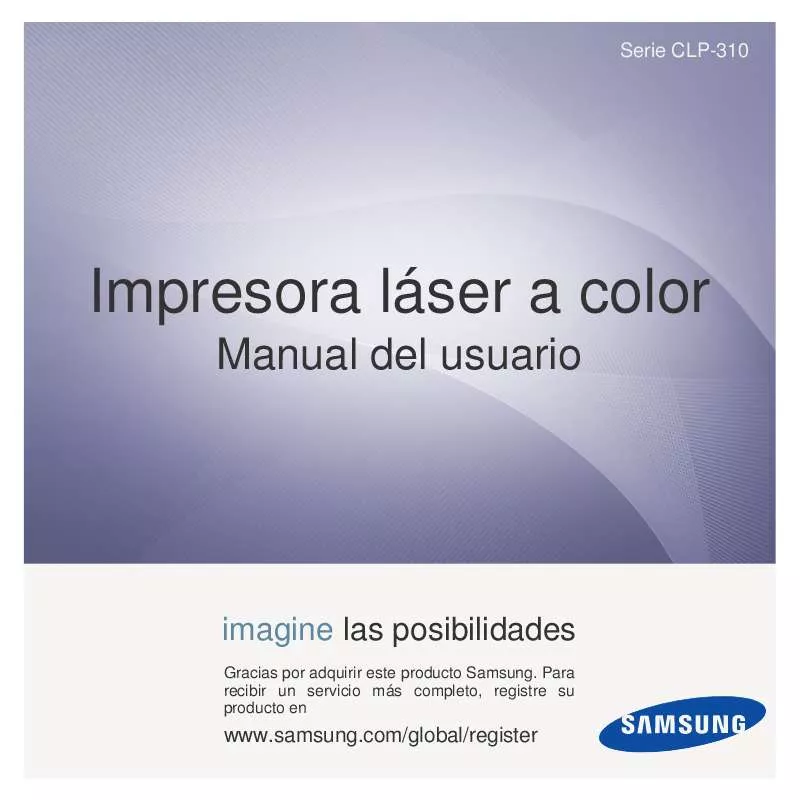 Mode d'emploi SAMSUNG CLP-310/XAA