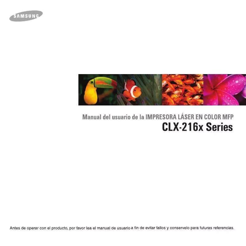 Mode d'emploi SAMSUNG CLX-2160N-XAA