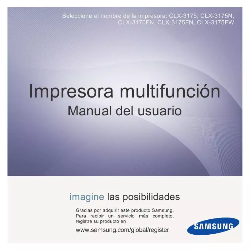 Mode d'emploi SAMSUNG CLX-3170FN