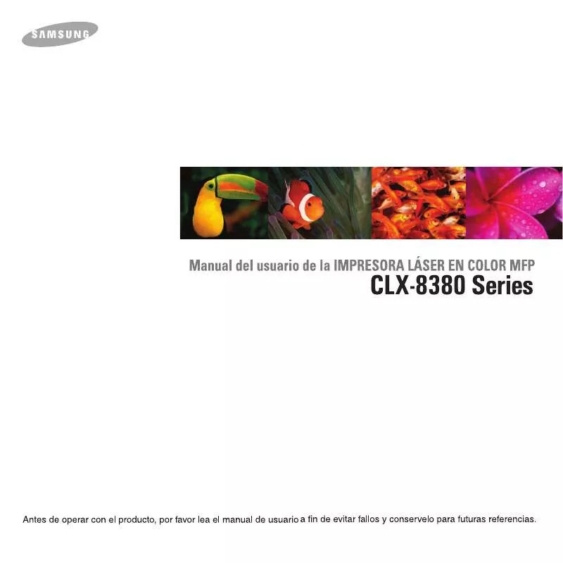 Mode d'emploi SAMSUNG CLX-8380