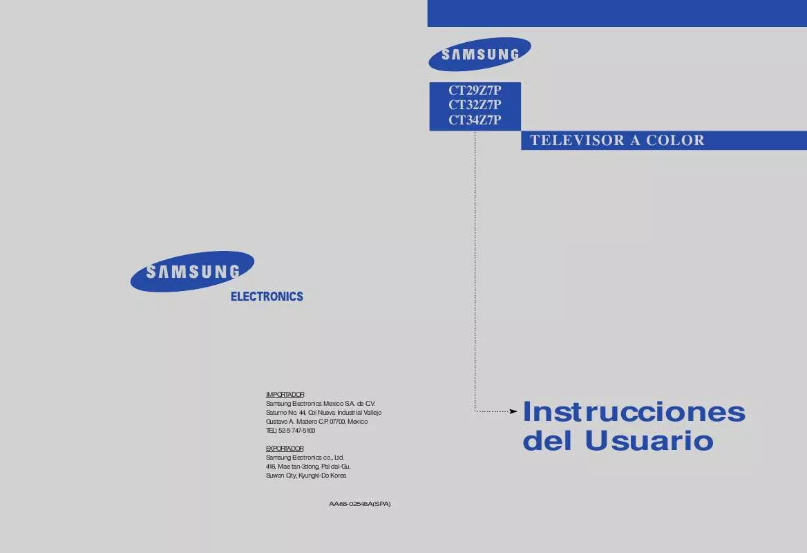 Mode d'emploi SAMSUNG CT-29Z7P