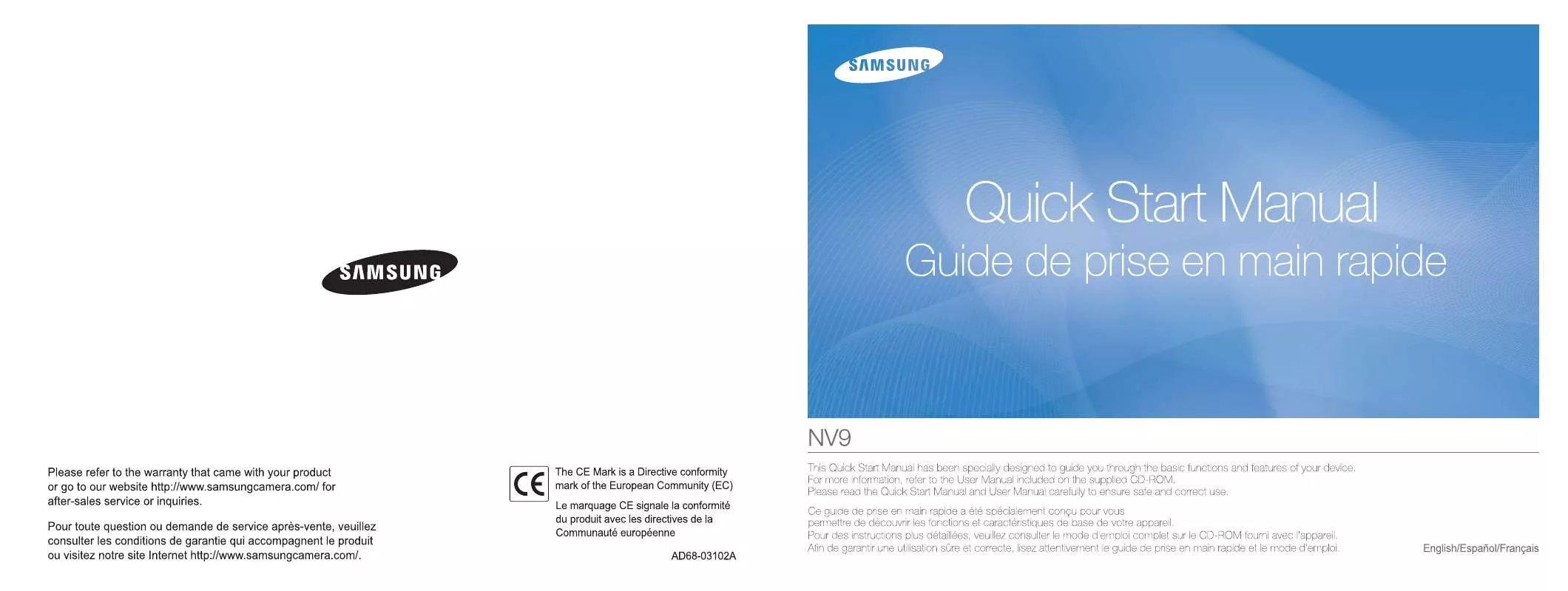 Mode d'emploi SAMSUNG DDIAO NV9