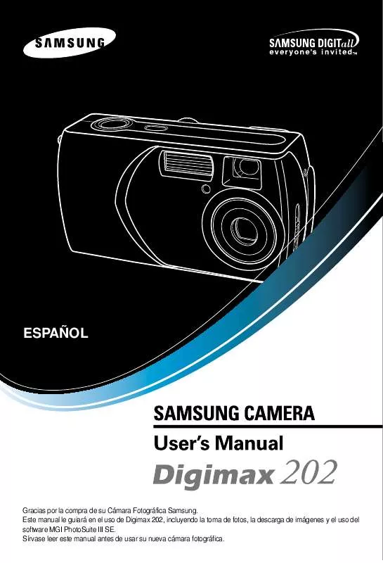 Mode d'emploi SAMSUNG DIGIMAX202