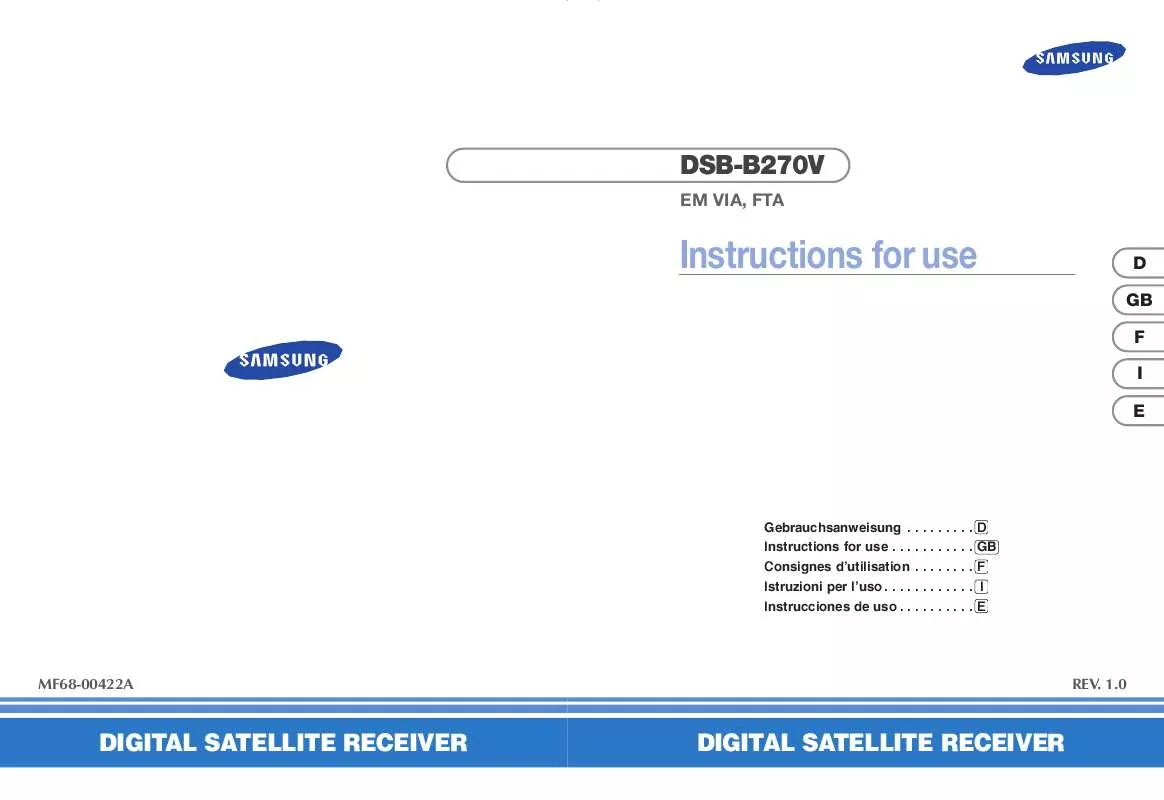 Mode d'emploi SAMSUNG DSB-B270V