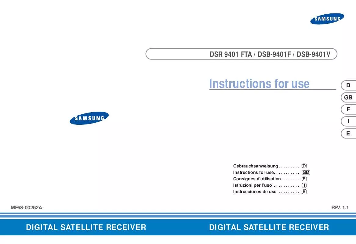 Mode d'emploi SAMSUNG DSR 9401 FTA